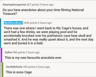 Illustration for article titled Sean Bean did an AMA yesterday (potential spoilers for some, maybe)